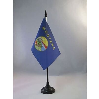 AZ FLAG Drapeau De Table Montana 15x10 cm Mini Drapeau De L'État Américain Du Montana De Bureau 100% Polyester Avec Hampe De 25cm Et Socle En Plastique Noir - Publicité AZ FLAG Drapeau De Table Montana 15x10 cm Mini Drapeau De L'État Américain Du Montana De Bureau 100% Polyester Avec Hampe De 25cm Et Socle En Plastique Noir - Publicité