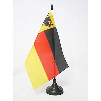 AZ FLAG Drapeau de Table Allemagne 1848-1852 21x14 cm Socle Plastique Usage intérieur Drapeau de bureau de l'ancienne Allemagne Deutschland Alt 1848-1852 finition cousue et bords renforcés - Publicité AZ FLAG Drapeau de Table Allemagne 1848-1852 21x14 cm Socle Plastique Usage intérieur Drapeau de bureau de l'ancienne Allemagne Deutschland Alt 1848-1852 finition cousue et bords renforcés - Publicité