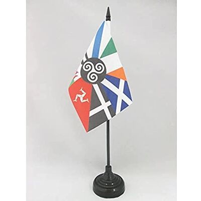 AZ FLAG Drapeau De Table Celtique multi 15x10 cm Mini Drapeau Celte De Bureau 100% Polyester Avec Hampe De 25cm Et Socle En Plastique Noir - Publicité AZ FLAG Drapeau De Table Celtique multi 15x10 cm Mini Drapeau Celte De Bureau 100% Polyester Avec Hampe De 25cm Et Socle En Plastique Noir - Publicité