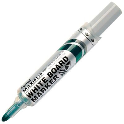 Pentel Maxiflo Green Label Marqueur pour Tableau Blanc à Pointe conique large Vert - Publicité Pentel Maxiflo Green Label Marqueur pour Tableau Blanc à Pointe conique large Vert - Publicité