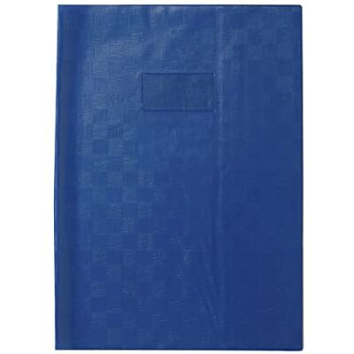 Calligraphe 71202C Un Protège-Cahier Grain Madras Bleu A4 21x29,7 cm 22/100ème avec Porte-Étiquette et Marque-Pages PVC Opaque - Publicité Calligraphe 71202C Un Protège-Cahier Grain Madras Bleu A4 21x29,7 cm 22/100ème avec Porte-Étiquette et Marque-Pages PVC Opaque - Publicité