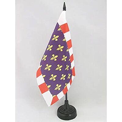 AZ FLAG Drapeau De Table Province de Touraine 21x14 cm Petit Drapeau De Touraine De Bureau 100% Polyester Avec Hampe De 25cm Et Socle En Plastique Noir - Publicité AZ FLAG Drapeau De Table Province de Touraine 21x14 cm Petit Drapeau De Touraine De Bureau 100% Polyester Avec Hampe De 25cm Et Socle En Plastique Noir - Publicité