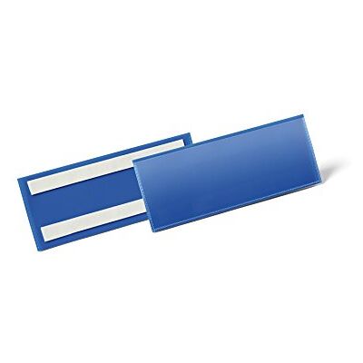 Durable Porte-Étiquette Adhésif Logistique, 50 pièces, bleu foncé, 179407 Pochette 1/2 A5 paysage, format 210 x 74 mm, pour codes-barres, plastique robuste, compatible scanner - Publicité Durable Porte-Étiquette Adhésif Logistique, 50 pièces, bleu foncé, 179407 Pochette 1/2 A5 paysage, format 210 x 74 mm, pour codes-barres, plastique robuste, compatible scanner - Publicité