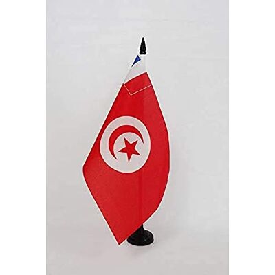 AZ FLAG Drapeau De Table Protectorat français de Tunisie 1881-1956 21x14 cm Petit Drapeau De La Tunisie Française De Bureau 100% Polyester Avec Hampe De 25cm Et Socle En Plastique Noir - Publicité AZ FLAG Drapeau De Table Protectorat français de Tunisie 1881-1956 21x14 cm Petit Drapeau De La Tunisie Française De Bureau 100% Polyester Avec Hampe De 25cm Et Socle En Plastique Noir - Publicité