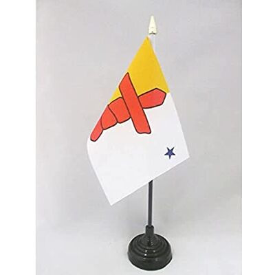AZ FLAG Mini Drapeau Nunavut De Table 15x10 cm Drapeau Du Nunavut De Bureau 100% Polyester Avec Hampe Pointe Dorée 25cm - Publicité AZ FLAG Mini Drapeau Nunavut De Table 15x10 cm Drapeau Du Nunavut De Bureau 100% Polyester Avec Hampe Pointe Dorée 25cm - Publicité