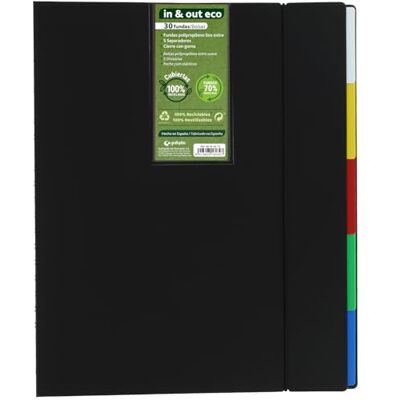 Grafoplás Classeur à pochettes amovibles A4 In&Out Eco 30 pochettes extra recyclées 70% Couvertures rigides recyclées 100% Changement de pochettes rapide et pratique Comprend 5 séparateurs - Publicité Grafoplás Classeur à pochettes amovibles A4 In&Out Eco 30 pochettes extra recyclées 70% Couvertures rigides recyclées 100% Changement de pochettes rapide et pratique Comprend 5 séparateurs - Publicité