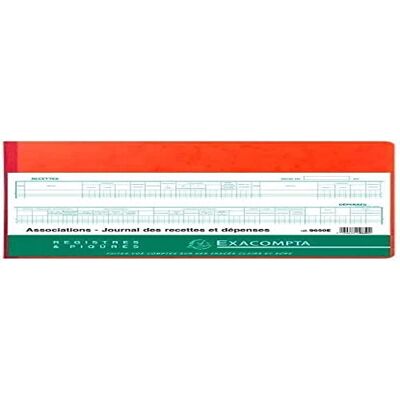 Exacompta Piqûre 25x38cm Comptabilité Associations Journal des Recettes Dépenses 80p - Publicité Exacompta Piqûre 25x38cm Comptabilité Associations Journal des Recettes Dépenses 80p - Publicité