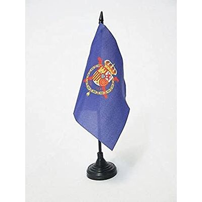 AZ FLAG Drapeau De Table Etendard de Juan Carlos d'Espagne 15x15 cm Petit Drapeau Royal Espagnol De Bureau 100% Polyester Avec Hampe De 25cm Et Socle En Plastique Noir - Publicité AZ FLAG Drapeau De Table Etendard de Juan Carlos d'Espagne 15x15 cm Petit Drapeau Royal Espagnol De Bureau 100% Polyester Avec Hampe De 25cm Et Socle En Plastique Noir - Publicité