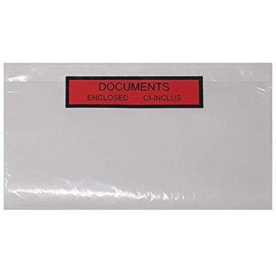 UNIVERS GRAPHIQUE 500 Pochettes document ci-inclus A6 Format 16,5 x 12,2 cm Plastique Incolore Pochette Porte Document Adhésive Autocollante a Coller sur carton - Publicité UNIVERS GRAPHIQUE 500 Pochettes document ci-inclus A6 Format 16,5 x 12,2 cm Plastique Incolore Pochette Porte Document Adhésive Autocollante a Coller sur carton - Publicité