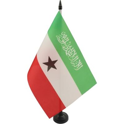 AZ FLAG Drapeau De Table Somaliland 21x14 cm Petit Drapeau Somali De Bureau 100% Polyester Avec Hampe De 25cm Et Socle En Plastique Noir - Publicité AZ FLAG Drapeau De Table Somaliland 21x14 cm Petit Drapeau Somali De Bureau 100% Polyester Avec Hampe De 25cm Et Socle En Plastique Noir - Publicité