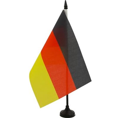 AZ FLAG Drapeau De Table Allemagne 21x14 cm Petit Drapeau Allemand De Bureau 100% Polyester Avec Hampe De 25cm Et Socle En Plastique Noir - Publicité AZ FLAG Drapeau De Table Allemagne 21x14 cm Petit Drapeau Allemand De Bureau 100% Polyester Avec Hampe De 25cm Et Socle En Plastique Noir - Publicité