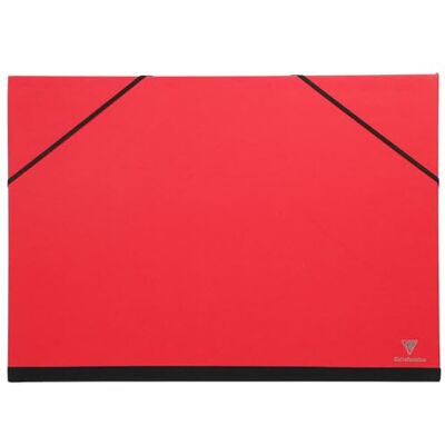 Carton à dessin Rouge Clairefontaine - 52x72cm, Fermeture élastique - Publicité Carton à dessin Rouge Clairefontaine - 52x72cm, Fermeture élastique - Publicité