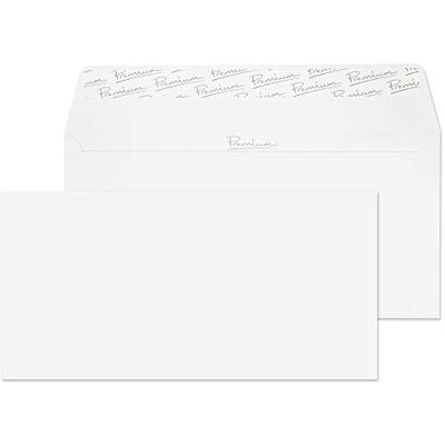 Blake Premium Business DL 110 x 220 mm 120 g/m² Enveloppes Bande Adhésive (31255) Blanc Glacier Tissé Boîte de 50 - Publicité Blake Premium Business DL 110 x 220 mm 120 g/m² Enveloppes Bande Adhésive (31255) Blanc Glacier Tissé Boîte de 50 - Publicité