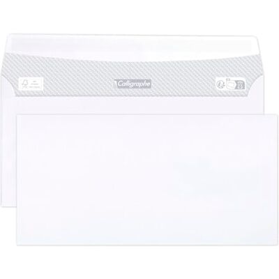 Calligraphe (gamme correspondance Clairefontaine) 692C Boite de 500 Enveloppes Blanches DL-110x220mm Auto-Adhésives 80g/m² - Publicité Calligraphe (gamme correspondance Clairefontaine) 692C Boite de 500 Enveloppes Blanches DL-110x220mm Auto-Adhésives 80g/m² - Publicité