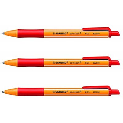 STABILO pointball Rouge Stylo écologique neutre en CO2 - 6 Couleurs - Publicité STABILO pointball Rouge Stylo écologique neutre en CO2 - 6 Couleurs - Publicité