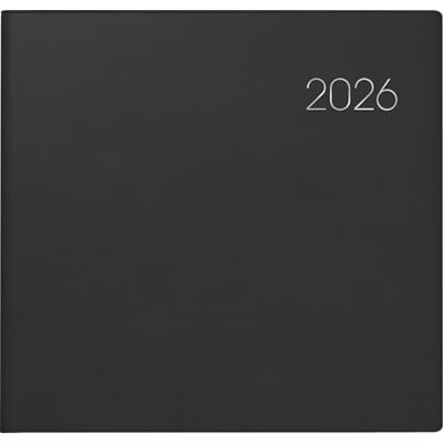 BRUNNEN Agenda 766 2026 210 × 205 mm en plastique noir - Publicité BRUNNEN Agenda 766 2026 210 × 205 mm en plastique noir - Publicité