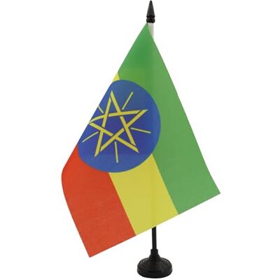 AZ FLAG Drapeau De Table Ethiopie 21x14 cm Petit Drapeau Ethiopien De Bureau 100% Polyester Avec Hampe De 25cm Et Socle En Plastique Noir - Publicité AZ FLAG Drapeau De Table Ethiopie 21x14 cm Petit Drapeau Ethiopien De Bureau 100% Polyester Avec Hampe De 25cm Et Socle En Plastique Noir - Publicité