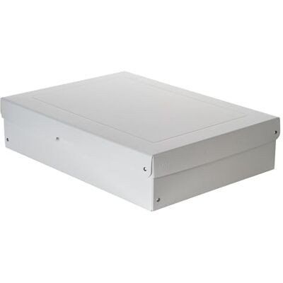 FALKEN Réf. 22002168000F PureBox PRO 1 boîte de rangement avec couvercle emballage cadeau sans plastique Format A3 hauteur 100 mm poignée découpée entourée d'un ruban Blanc - Publicité FALKEN Réf. 22002168000F PureBox PRO 1 boîte de rangement avec couvercle emballage cadeau sans plastique Format A3 hauteur 100 mm poignée découpée entourée d'un ruban Blanc - Publicité