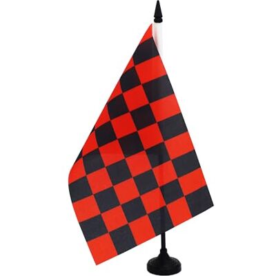 AZ FLAG Drapeau De Table Damier Rouge et noir 21x14 cm Petit Drapeau À Damiers De Bureau 100% Polyester Avec Hampe De 25cm Et Socle En Plastique Noir - Publicité AZ FLAG Drapeau De Table Damier Rouge et noir 21x14 cm Petit Drapeau À Damiers De Bureau 100% Polyester Avec Hampe De 25cm Et Socle En Plastique Noir - Publicité