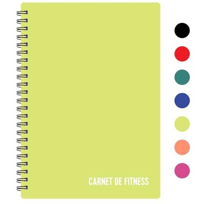 FL FITNESS LOGBOOK Carnet de fitness avec couverture en plastique lime — non daté — format A5, papier épais, reliure solide — élégant et minimaliste - Publicité FL FITNESS LOGBOOK Carnet de fitness avec couverture en plastique lime — non daté — format A5, papier épais, reliure solide — élégant et minimaliste - Publicité