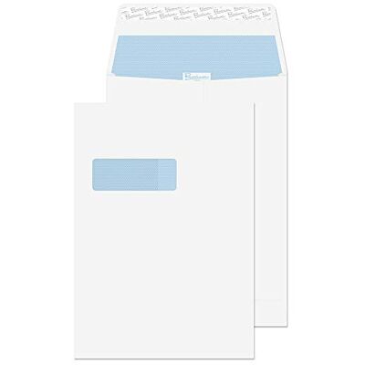 Blake Office enveloppes à soufflet C4 (32.4 x 22.9 x 2.5cm) avec fenêtre lot de 100 unités 140 GSM enveloppes blanches à bande protectrice certifié FSC envelopes écologiques recyclables - Publicité Blake Office enveloppes à soufflet C4 (32.4 x 22.9 x 2.5cm) avec fenêtre lot de 100 unités 140 GSM enveloppes blanches à bande protectrice certifié FSC envelopes écologiques recyclables - Publicité