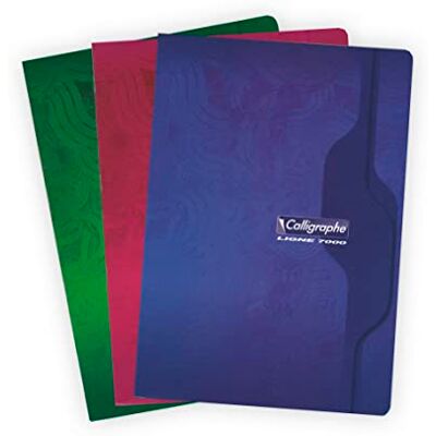 Clairefontaine Calligraphe 7125C Un Cahier Agrafé (une Marque de ) A4 21x29,7 cm 96 Pages Petits Carreaux Papier Blanc 70 g Couverture Carte Recyclée Vernie Couleur Aléatoire - Publicité Clairefontaine Calligraphe 7125C Un Cahier Agrafé (une Marque de ) A4 21x29,7 cm 96 Pages Petits Carreaux Papier Blanc 70 g Couverture Carte Recyclée Vernie Couleur Aléatoire - Publicité