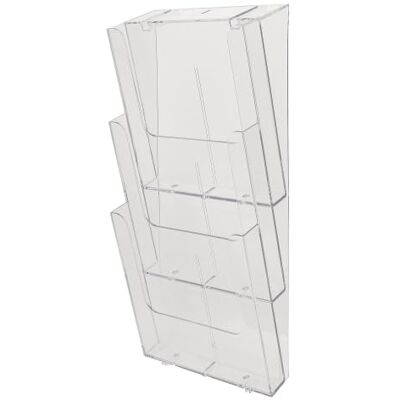 EDB Box mural A4 vertical Office cristal 3 compartiments - Publicité EDB Box mural A4 vertical Office cristal 3 compartiments - Publicité