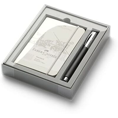 Faber-Castell 149624 Kit promotionnel Ambition en résine précieuse avec carnet de notes A6 et roller noir - Publicité Faber-Castell 149624 Kit promotionnel Ambition en résine précieuse avec carnet de notes A6 et roller noir - Publicité