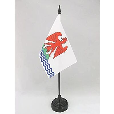 AZ FLAG Drapeau De Table Comté de Nice 15x10 cm Mini Drapeau Niçois De Bureau 100% Polyester Avec Hampe De 25cm Et Socle En Plastique Noir - Publicité AZ FLAG Drapeau De Table Comté de Nice 15x10 cm Mini Drapeau Niçois De Bureau 100% Polyester Avec Hampe De 25cm Et Socle En Plastique Noir - Publicité