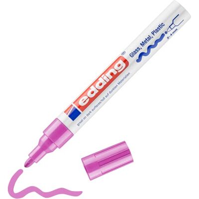 Edding 750 Marqueur peinture brillante rose 1 feutre peinture brillante pointe ronde 2-4mm pour dessin, coloriage, scrapbooking étanche, très opaque - Publicité Edding 750 Marqueur peinture brillante rose 1 feutre peinture brillante pointe ronde 2-4mm pour dessin, coloriage, scrapbooking étanche, très opaque - Publicité