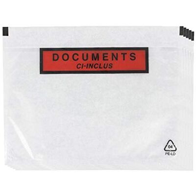 Youdoit 5 pochettes d'expédition autocollantes A5 transparentes - Publicité Youdoit 5 pochettes d'expédition autocollantes A5 transparentes - Publicité