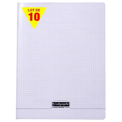 Calligraphe 18190C Un Lot de 10 Cahiers Agrafés Incolores (une Marque de Clairefontaine) 24x32 cm 96 Pages Petits Carreaux Papier Blanc 90 g Couverture Polypro Transparent - Publicité Calligraphe 18190C Un Lot de 10 Cahiers Agrafés Incolores (une Marque de Clairefontaine) 24x32 cm 96 Pages Petits Carreaux Papier Blanc 90 g Couverture Polypro Transparent - Publicité