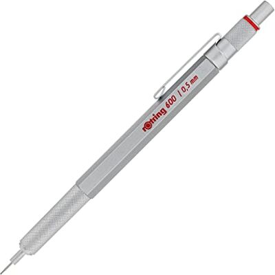 Rotring 600 Portemine mécanique 0,5 mm argent - Publicité Rotring 600 Portemine mécanique 0,5 mm argent - Publicité