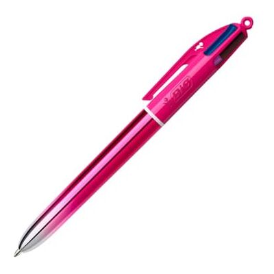 BIC 1 Stylo 4 Couleurs (Dont Une Bille Violette) Décors Smooth Gradient Pointe Moyenne : 1 mm 1 Visuel Rose - Publicité BIC 1 Stylo 4 Couleurs (Dont Une Bille Violette) Décors Smooth Gradient Pointe Moyenne : 1 mm 1 Visuel Rose - Publicité