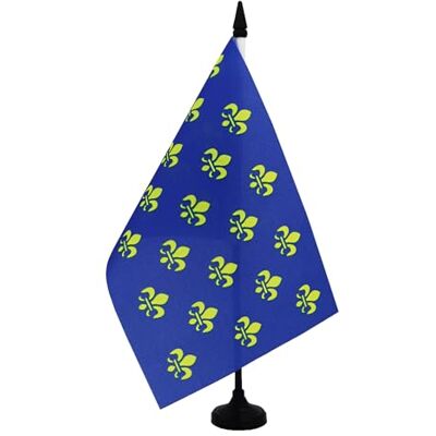 AZ FLAG Drapeau de Table Fleur de Lys Bleu et Or 21x14 cm Socle Plastique Usage intérieur Drapeau de bureau royal français finition cousue et bords renforcés polyester 100D - Publicité AZ FLAG Drapeau de Table Fleur de Lys Bleu et Or 21x14 cm Socle Plastique Usage intérieur Drapeau de bureau royal français finition cousue et bords renforcés polyester 100D - Publicité