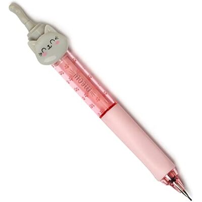 LEGAMI Porte-mine, Meow, Ø 1,2 cm, 1 Mina 0,7 mm HB Inclus, poignée ergonomique en silicone, écriture précise - Publicité LEGAMI Porte-mine, Meow, Ø 1,2 cm, 1 Mina 0,7 mm HB Inclus, poignée ergonomique en silicone, écriture précise - Publicité