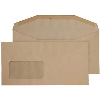Blake Purely Everyday 121 x 235 mm-fenêtre enveloppes gommées avec fenêtre-Kraft-Lot de 1000 - Publicité Blake Purely Everyday 121 x 235 mm-fenêtre enveloppes gommées avec fenêtre-Kraft-Lot de 1000 - Publicité