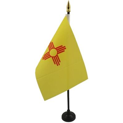 AZ FLAG Mini Drapeau Nouveau-Mexique De Table 15x10 cm Drapeau De L'État Américain Du Nouveau-Mexique De Bureau 100% Polyester Avec Hampe Pointe Dorée 25cm - Publicité AZ FLAG Mini Drapeau Nouveau-Mexique De Table 15x10 cm Drapeau De L'État Américain Du Nouveau-Mexique De Bureau 100% Polyester Avec Hampe Pointe Dorée 25cm - Publicité
