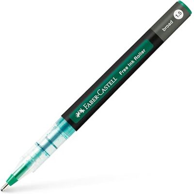 Faber-Castell 348363 Stylo à bille roulante Free Ink vert, bille roulante 0,8 mm, stylo à encre indélébile - Publicité Faber-Castell 348363 Stylo à bille roulante Free Ink vert, bille roulante 0,8 mm, stylo à encre indélébile - Publicité