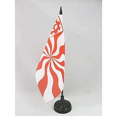 AZ FLAG Drapeau De Table République de Mulhouse 21x14 cm Petit Drapeau De Mulhouse De Bureau 100% Polyester Avec Hampe De 25cm Et Socle En Plastique Noir - Publicité AZ FLAG Drapeau De Table République de Mulhouse 21x14 cm Petit Drapeau De Mulhouse De Bureau 100% Polyester Avec Hampe De 25cm Et Socle En Plastique Noir - Publicité