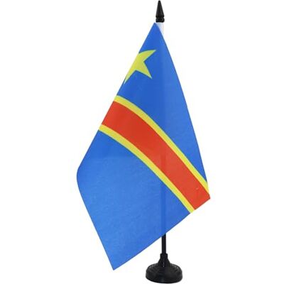 AZ FLAG Drapeau De Table République Démocratique du Congo 21x14 cm Petit Drapeau Congolais De Bureau 100% Polyester Avec Hampe De 25cm Et Socle En Plastique Noir - Publicité AZ FLAG Drapeau De Table République Démocratique du Congo 21x14 cm Petit Drapeau Congolais De Bureau 100% Polyester Avec Hampe De 25cm Et Socle En Plastique Noir - Publicité