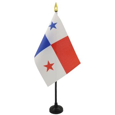 AZ FLAG Mini Drapeau Panama De Table 15x10 cm Drapeau Panaméen De Bureau 100% Polyester Avec Hampe Pointe Dorée 25cm - Publicité AZ FLAG Mini Drapeau Panama De Table 15x10 cm Drapeau Panaméen De Bureau 100% Polyester Avec Hampe Pointe Dorée 25cm - Publicité