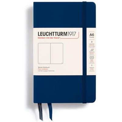 LEUCHTTURM1917 342920 Carnet Pocket A6 185 pages numérotées Bleu marine - Publicité LEUCHTTURM1917 342920 Carnet Pocket A6 185 pages numérotées Bleu marine - Publicité
