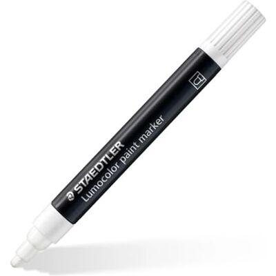 Staedtler Lumocolor 349 Marqueur Permanent Peinture Liquide Pointe 2,4 mm Blanc 349-0 - Publicité Staedtler Lumocolor 349 Marqueur Permanent Peinture Liquide Pointe 2,4 mm Blanc 349-0 - Publicité