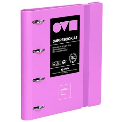 Grafoplás Grafoplas Classeur à 4 anneaux A4, en polyfoam, résistant et ultraléger, lavande minimale, avec recharge, séparateurs et enveloppe, parfait pour organiser les fournitures scolaires - Publicité Grafoplás Grafoplas Classeur à 4 anneaux A4, en polyfoam, résistant et ultraléger, lavande minimale, avec recharge, séparateurs et enveloppe, parfait pour organiser les fournitures scolaires - Publicité