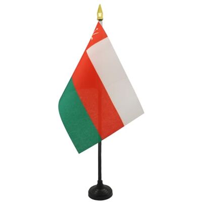 AZ FLAG Mini Drapeau Oman De Table 15x10 cm Drapeau Omanais De Bureau 100% Polyester Avec Hampe Pointe Dorée 25cm - Publicité AZ FLAG Mini Drapeau Oman De Table 15x10 cm Drapeau Omanais De Bureau 100% Polyester Avec Hampe Pointe Dorée 25cm - Publicité