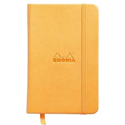 Rhodia 118568C Carnet Rigide Webnotebook Orange A6 Pointillés Dot 192 pages Papier Clairefontaine Ivoire 90 g/m² Marque-Page, Fermeture Élastique Couverture Simili Cuir - Publicité Rhodia 118568C Carnet Rigide Webnotebook Orange A6 Pointillés Dot 192 pages Papier Clairefontaine Ivoire 90 g/m² Marque-Page, Fermeture Élastique Couverture Simili Cuir - Publicité