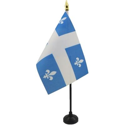 AZ FLAG Mini Drapeau Québec De Table 15x10 cm Drapeau Québécois De Bureau 100% Polyester Avec Hampe Pointe Dorée 25cm - Publicité AZ FLAG Mini Drapeau Québec De Table 15x10 cm Drapeau Québécois De Bureau 100% Polyester Avec Hampe Pointe Dorée 25cm - Publicité