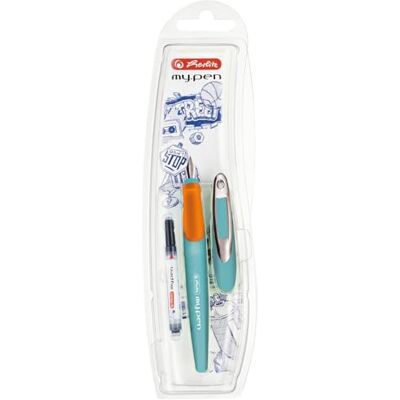 herlitz Stylo plume my.pen M Plume Turquoise/orange M - Publicité herlitz Stylo plume my.pen M Plume Turquoise/orange M - Publicité