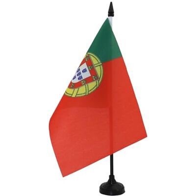 AZ FLAG Drapeau De Table Portugal 21x14 cm Petit Drapeau Portugais De Bureau 100% Polyester Avec Hampe De 25cm Et Socle En Plastique Noir - Publicité AZ FLAG Drapeau De Table Portugal 21x14 cm Petit Drapeau Portugais De Bureau 100% Polyester Avec Hampe De 25cm Et Socle En Plastique Noir - Publicité